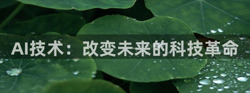 AI技术：改变未来的科技革命